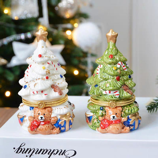 Christams Tree Ceramic Jewel Case Christams Gift Home Decor