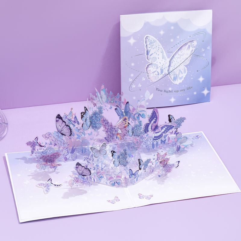 3D Butterfly Paper Pop Up Card 100% Recycled and Eco-Friendly