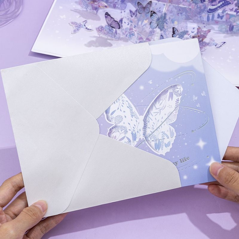 3D Butterfly Paper Pop Up Card 100% Recycled and Eco-Friendly