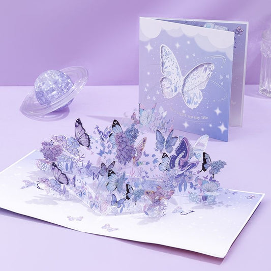 3D Butterfly Paper Pop Up Card 100% Recycled and Eco-Friendly