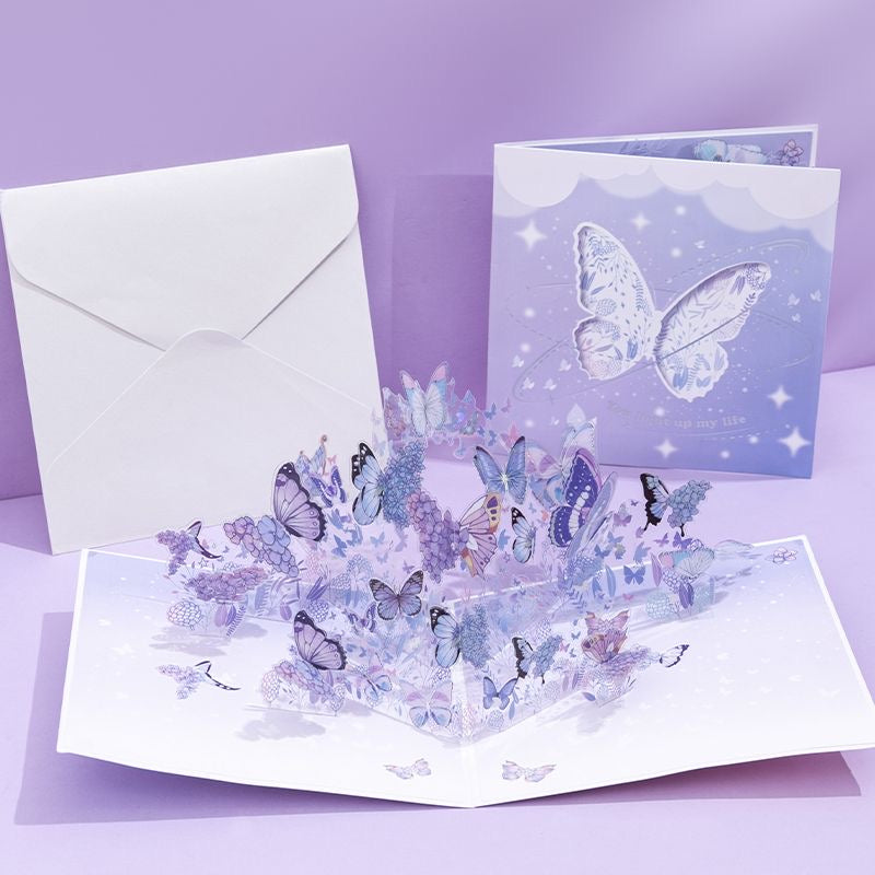 3D Butterfly Paper Pop Up Card 100% Recycled and Eco-Friendly