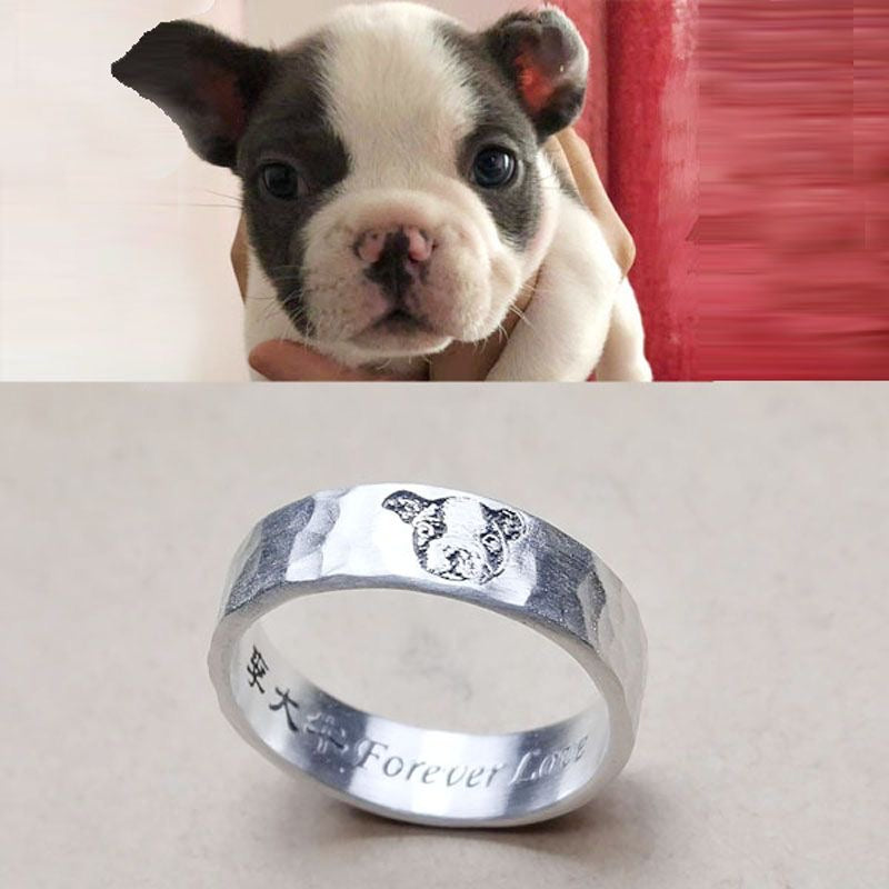 Personalized Pet Ring 999 Fine Silver Memorial Gifts